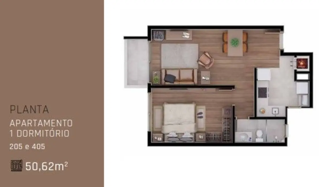 Foto 3 de Cobertura com 1 quarto à venda, 52m2 em Centro, Canela - RS