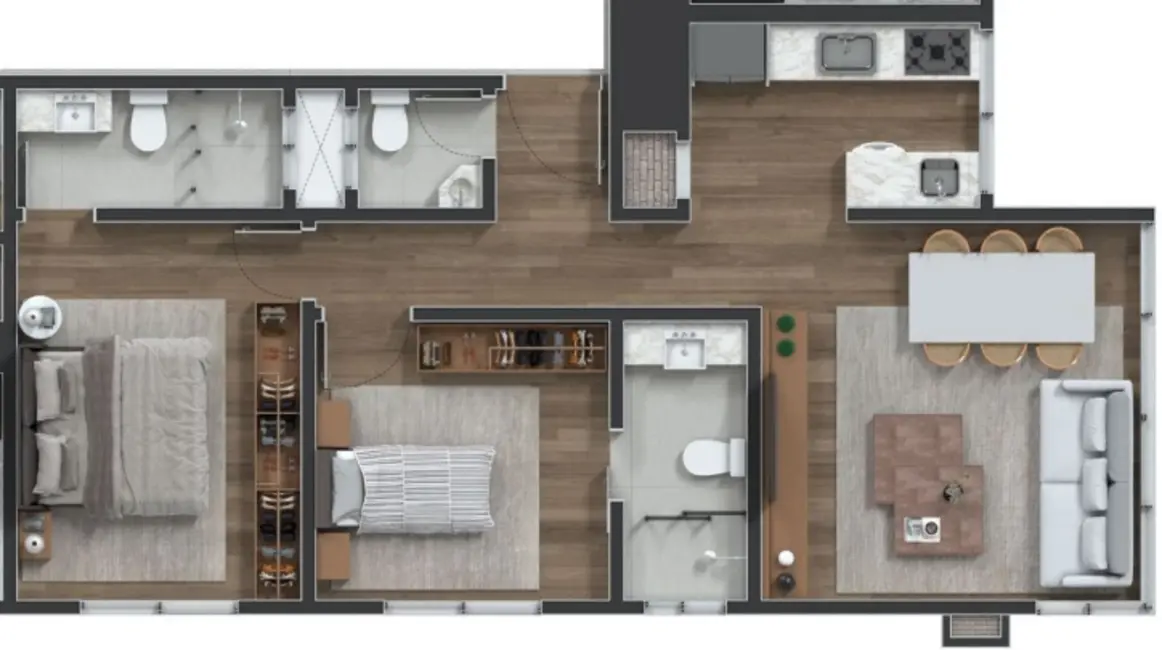 Apartamento com 2 quartos à venda, 67m2 em Centro, Canela - RS - imagem 6 Foto 6 de Apartamento com 2 quartos à venda, 67m2 em Centro, Canela - RS