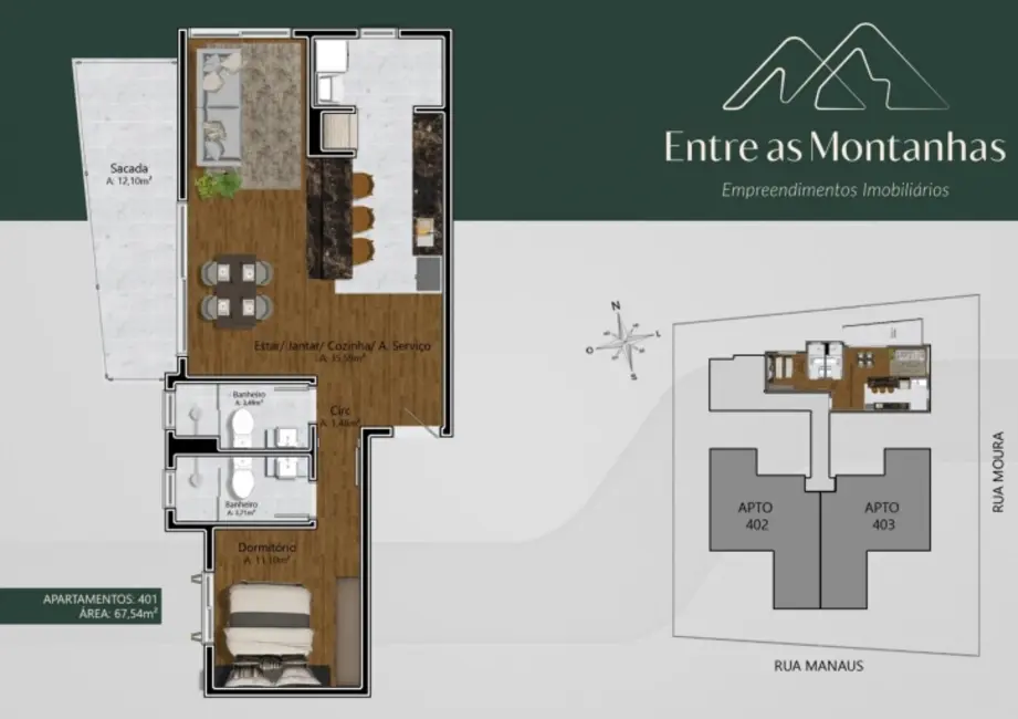 Foto 5 de Cobertura com 1 quarto à venda, 68m2 em Gramado - RS