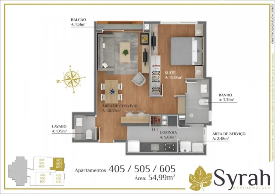 Foto 9 de Cobertura com 1 quarto à venda, 55m2 em Gramado - RS