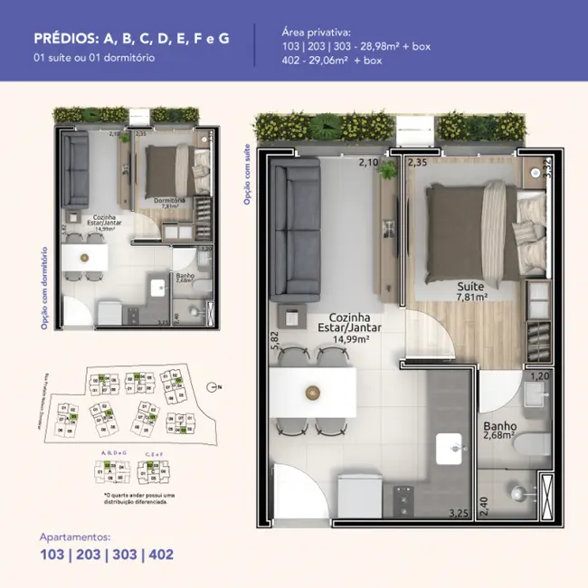 Apartamento com 1 quarto à venda, 29m2 em Gramado - RS - imagem 4 Foto 4 de Apartamento com 1 quarto à venda, 29m2 em Gramado - RS