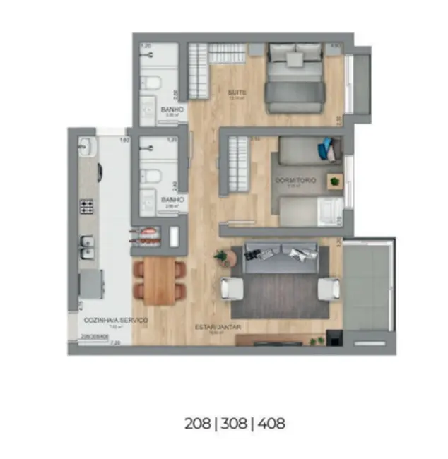 Apartamento com 2 quartos à venda, 72m2 em Centro, Canela - RS - imagem 3 Foto 3 de Apartamento com 2 quartos à venda, 72m2 em Centro, Canela - RS