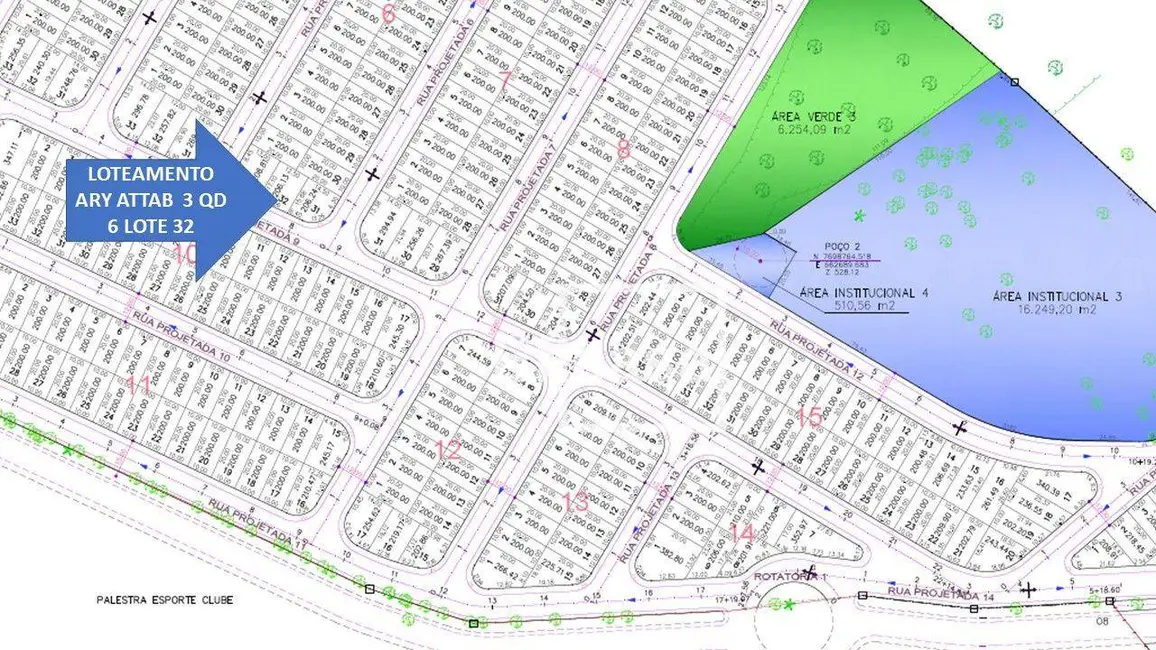 Foto 1 de Terreno / Lote à venda, 206m2 em Residencial Ary Attab, Sao Jose Do Rio Preto - SP