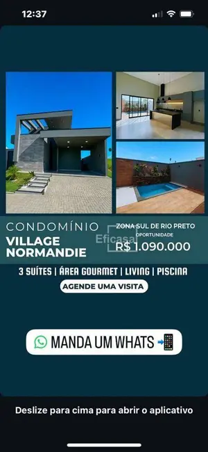 Casa de Condomínio com 3 quartos à venda, 276m2 em Sao Jose Do Rio Preto - SP - imagem 1 Foto 1 de Casa de Condomínio com 3 quartos à venda, 276m2 em Sao Jose Do Rio Preto - SP