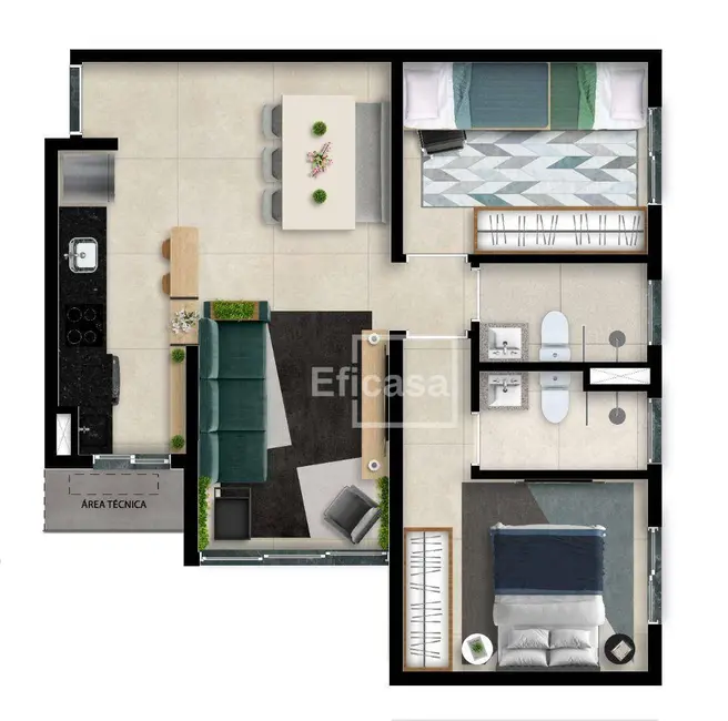 Foto 7 de Apartamento com 2 quartos à venda, 54m2 em Sao Jose Do Rio Preto - SP