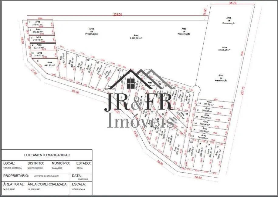 Foto 8 de Terreno / Lote à venda, 333m2 em Camacari - BA