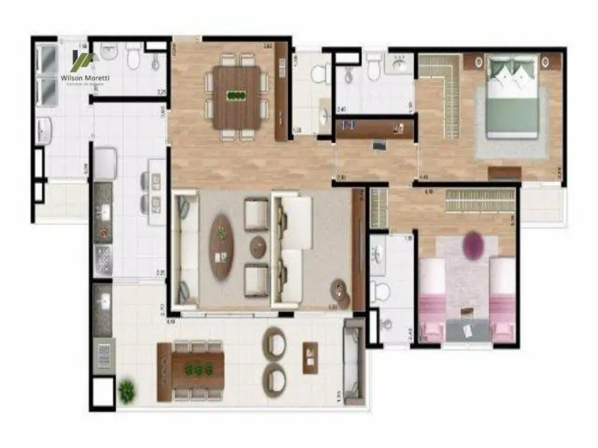 Foto 1 de Apartamento com 3 quartos à venda, 116m2 em Jundiai - SP