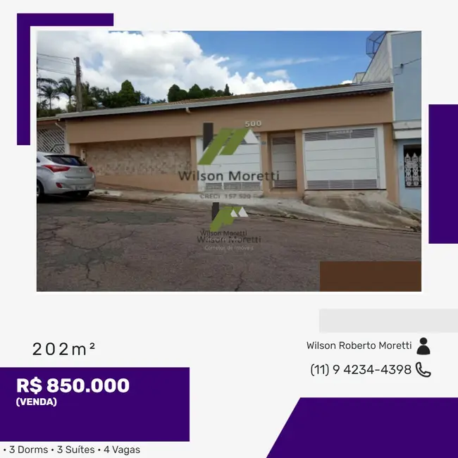 Casa com 3 quartos à venda, 202m2 em Jardim Esplanada, Jundiai - SP - imagem 1 Foto 1 de Casa com 3 quartos à venda, 202m2 em Jardim Esplanada, Jundiai - SP