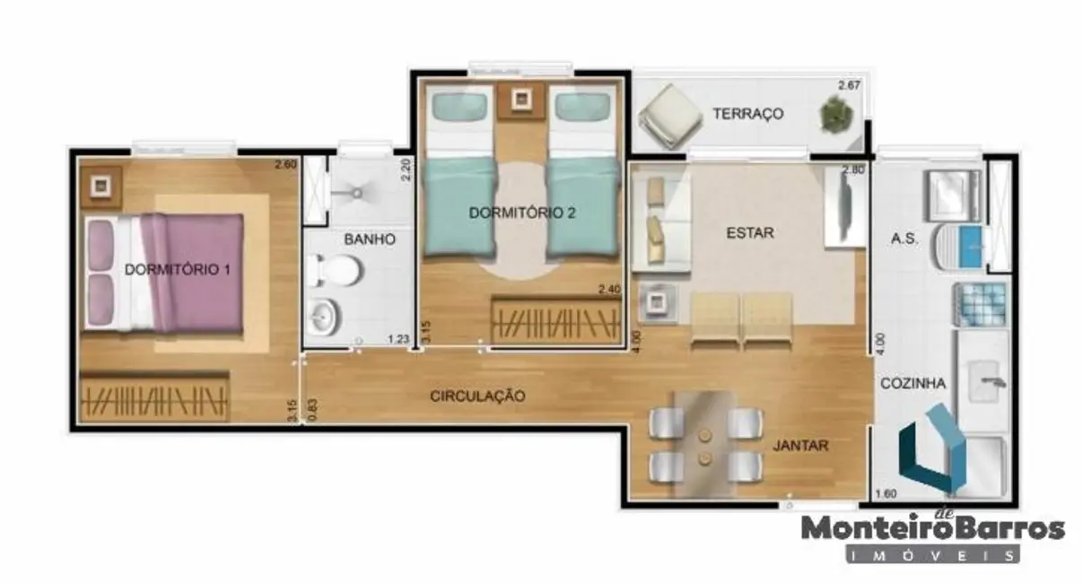 Foto 5 de Apartamento com 2 quartos à venda, 45m2 em Parque Dom Pedro II, Campinas - SP