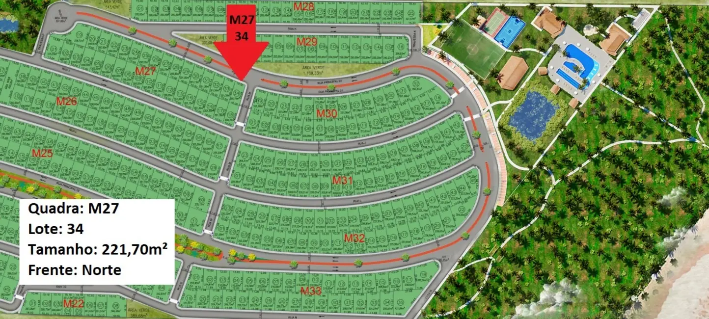 Foto 1 de Terreno / Lote à venda, 222m2 em Centro, Barra Dos Coqueiros - SE