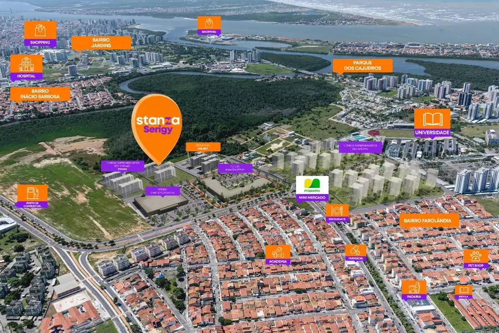 Apartamento com 2 quartos à venda, 58m2 em Farolândia, Aracaju - SE - imagem 3 Foto 3 de Apartamento com 2 quartos à venda, 58m2 em Farolândia, Aracaju - SE