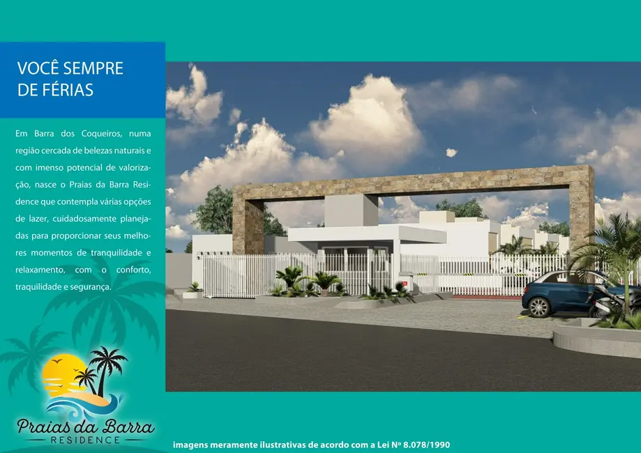 Foto 1 de Casa de Condomínio com 2 quartos à venda, 53m2 em Barra Dos Coqueiros - SE