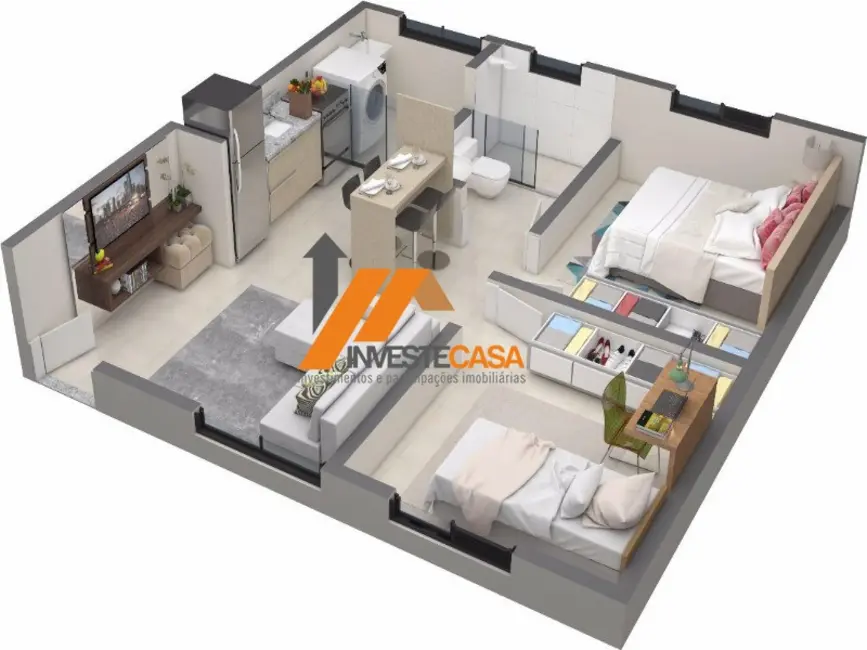 Foto 2 de Apartamento com 2 quartos à venda, 43m2 em Centro, Votorantim - SP