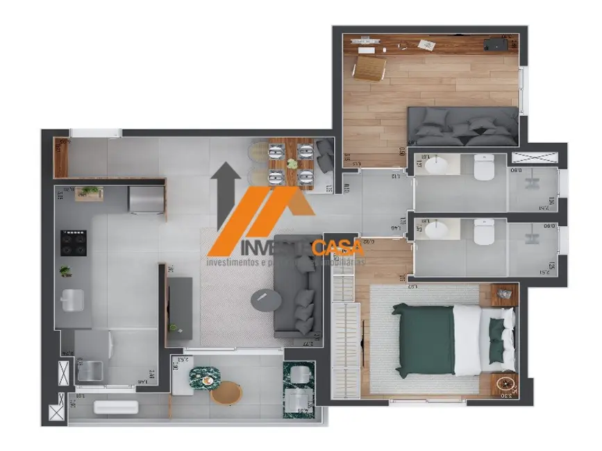 Apartamento com 2 quartos à venda, 69m2 em Parque Campolim, Sorocaba - SP - imagem 7 Foto 7 de Apartamento com 2 quartos à venda, 69m2 em Parque Campolim, Sorocaba - SP