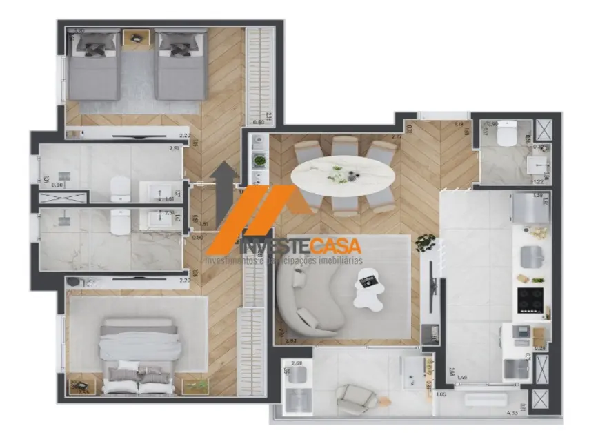 Apartamento com 2 quartos à venda, 69m2 em Parque Campolim, Sorocaba - SP - imagem 8 Foto 8 de Apartamento com 2 quartos à venda, 69m2 em Parque Campolim, Sorocaba - SP