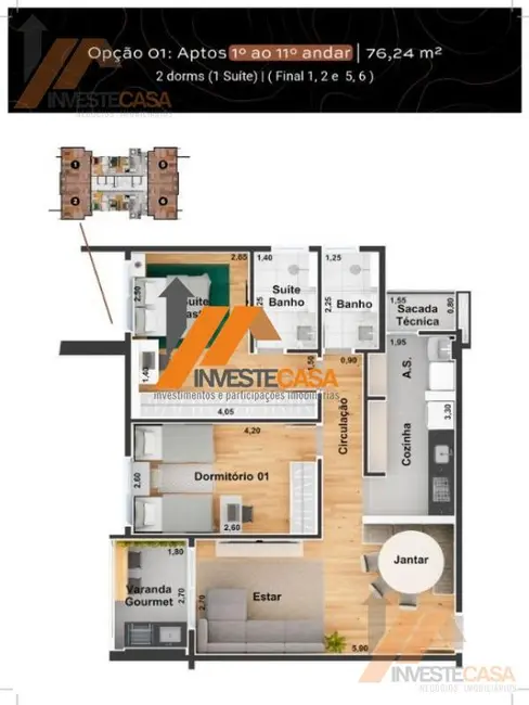 Foto 3 de Apartamento com 3 quartos à venda, 126m2 em Além Ponte, Sorocaba - SP