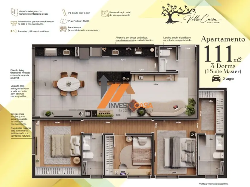 Foto 2 de Apartamento com 3 quartos à venda, 111m2 em Vila Independência, Sorocaba - SP