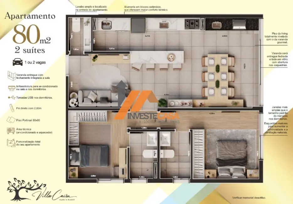 Foto 2 de Apartamento com 2 quartos à venda, 80m2 em Vila Independência, Sorocaba - SP