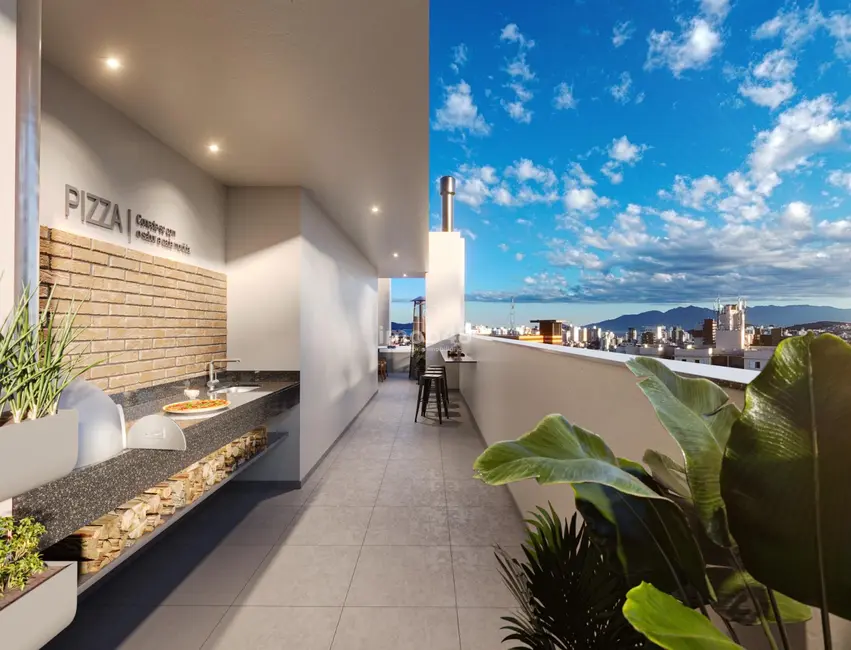 Foto 6 de Apartamento com 1 quarto à venda, 33m2 em Barreiros, Sao Jose - SC