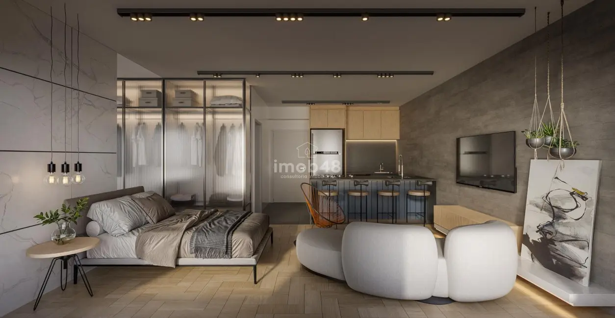 Foto 7 de Apartamento com 1 quarto à venda, 33m2 em Barreiros, Sao Jose - SC