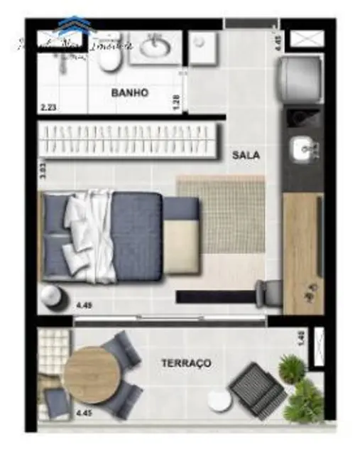 Apartamento com 1 quarto à venda, 30m2 em Campo Belo, São Paulo - SP - imagem 5 Foto 5 de Apartamento com 1 quarto à venda, 30m2 em Campo Belo, São Paulo - SP