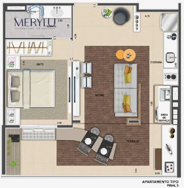 Foto 5 de Apartamento com 1 quarto à venda, 48m2 em Moema, São Paulo - SP