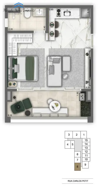 Apartamento com 1 quarto à venda, 38m2 em Vila Mariana, São Paulo - SP - imagem 2 Foto 2 de Apartamento com 1 quarto à venda, 38m2 em Vila Mariana, São Paulo - SP