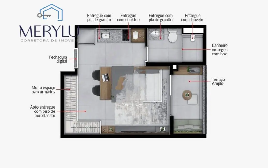 Apartamento com 1 quarto à venda, 28m2 em Vila Mariana, São Paulo - SP - imagem 9 Foto 9 de Apartamento com 1 quarto à venda, 28m2 em Vila Mariana, São Paulo - SP