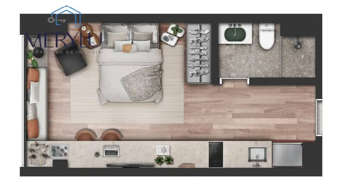 Apartamento com 1 quarto à venda, 27m2 em Vila Mariana, São Paulo - SP - imagem 7 Foto 7 de Apartamento com 1 quarto à venda, 27m2 em Vila Mariana, São Paulo - SP