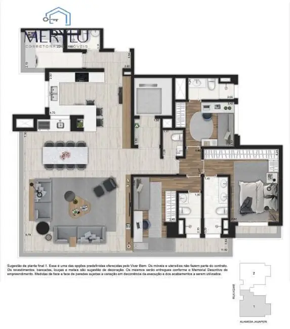 Apartamento com 3 quartos à venda, 153m2 em Moema, São Paulo - SP - imagem 4 Foto 4 de Apartamento com 3 quartos à venda, 153m2 em Moema, São Paulo - SP