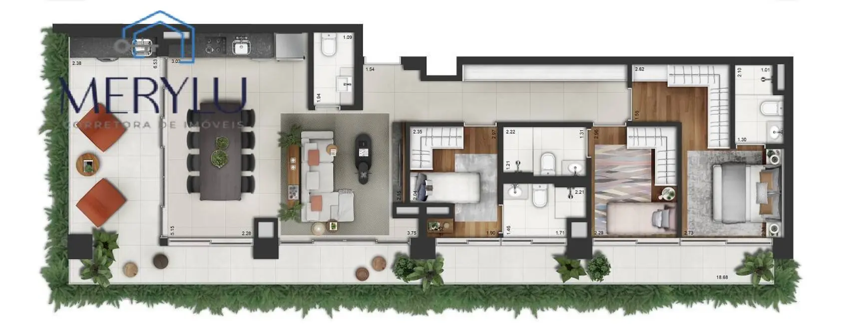 Apartamento com 2 quartos à venda, 131m2 em Campo Belo, São Paulo - SP - imagem 2 Foto 2 de Apartamento com 2 quartos à venda, 131m2 em Campo Belo, São Paulo - SP