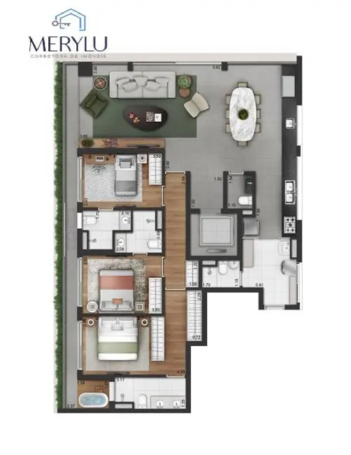 Foto 3 de Apartamento com 3 quartos à venda, 150m2 em Indianópolis, São Paulo - SP