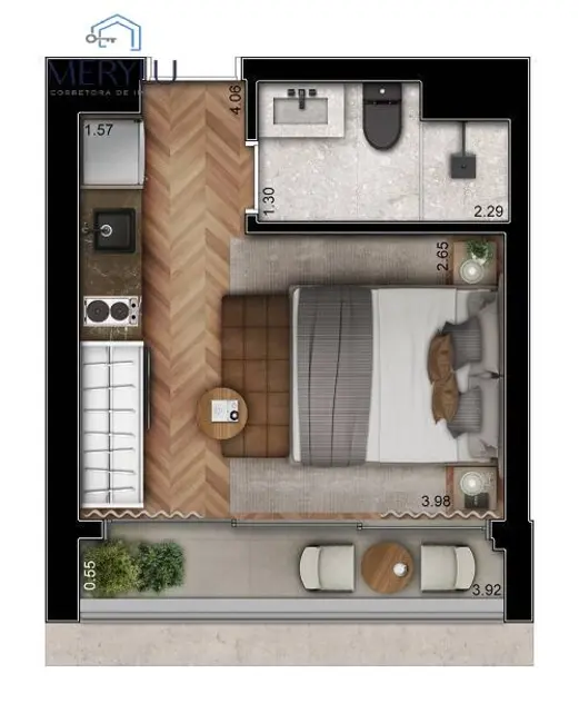 Foto 9 de Apartamento com 1 quarto à venda, 21m2 em Jardim Paulista, São Paulo - SP