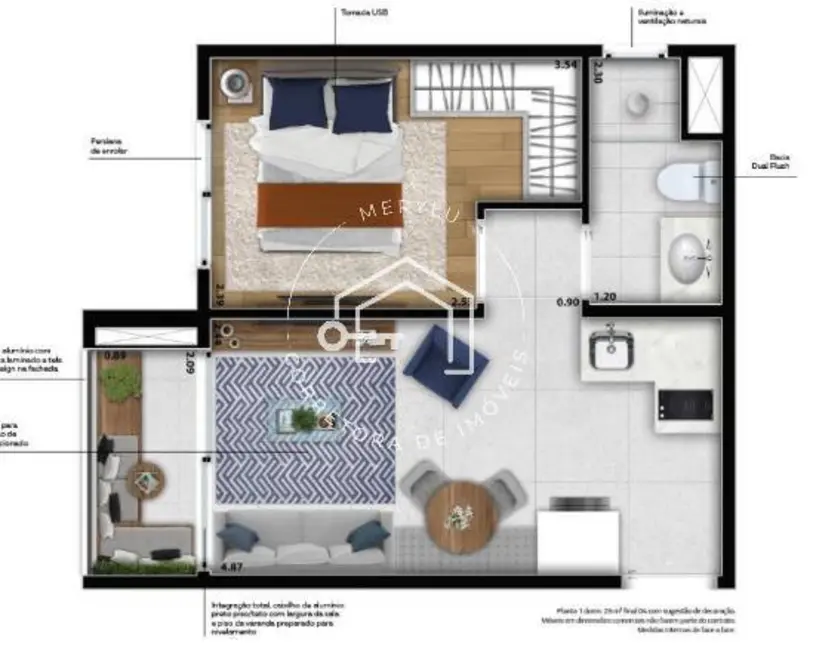 Apartamento com 1 quarto à venda, 29m2 em Vila Mariana, São Paulo - SP - imagem 3 Foto 3 de Apartamento com 1 quarto à venda, 29m2 em Vila Mariana, São Paulo - SP