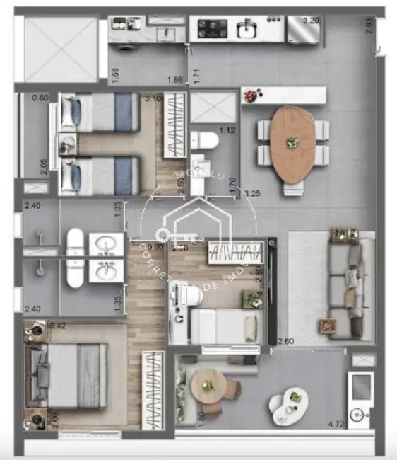 Foto 2 de Apartamento com 3 quartos à venda, 86m2 em Moema, São Paulo - SP