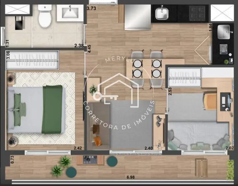 Foto 3 de Apartamento com 2 quartos à venda, 40m2 em Perdizes, São Paulo - SP