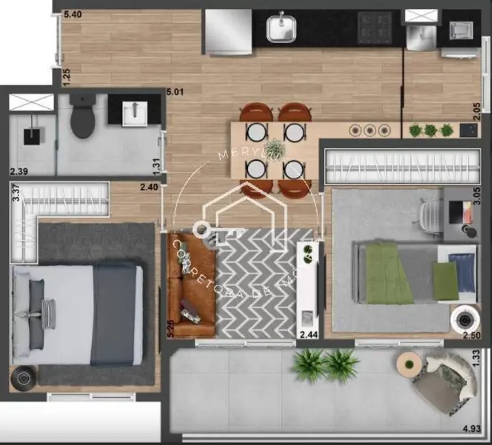 Foto 3 de Apartamento com 2 quartos à venda, 51m2 em Perdizes, São Paulo - SP