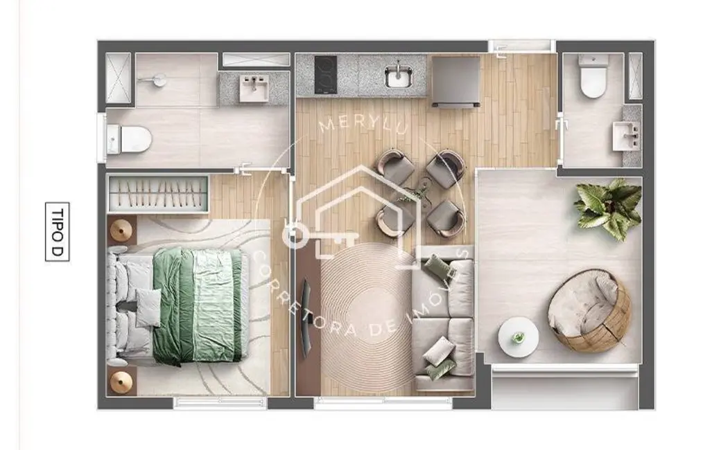 Foto 3 de Apartamento com 1 quarto à venda e para alugar, 37m2 em Butantã, São Paulo - SP