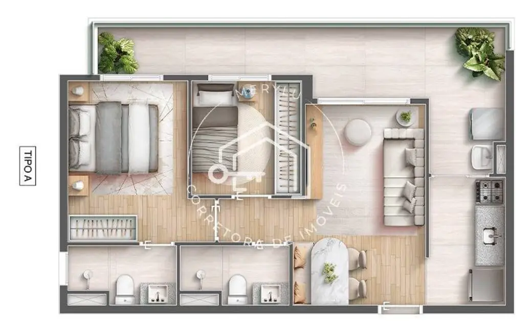 Apartamento com 2 quartos à venda e para alugar, 54m2 em Butantã, São Paulo - SP - imagem 4 Foto 4 de Apartamento com 2 quartos à venda e para alugar, 54m2 em Butantã, São Paulo - SP