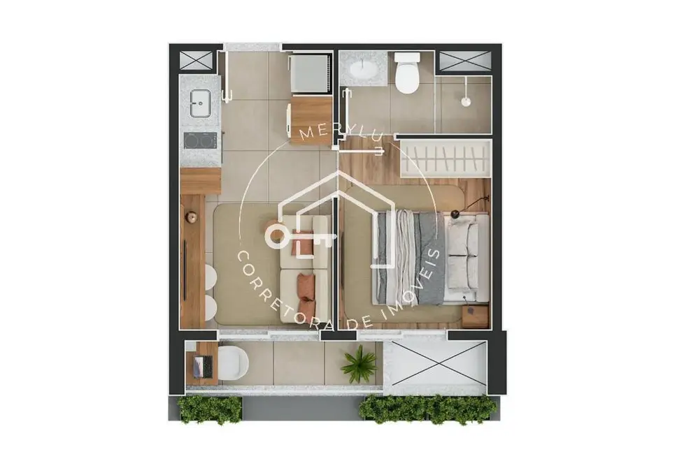 Apartamento com 1 quarto à venda, 28m2 em Higienópolis, São Paulo - SP - imagem 5 Foto 5 de Apartamento com 1 quarto à venda, 28m2 em Higienópolis, São Paulo - SP