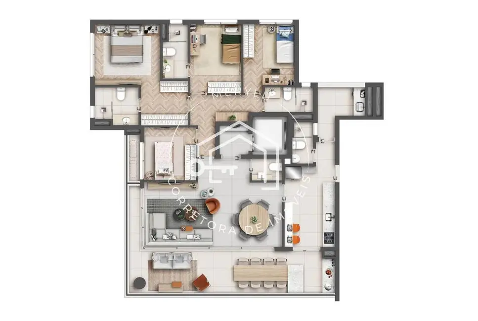 Foto 2 de Apartamento com 4 quartos à venda, 167m2 em São Paulo - SP