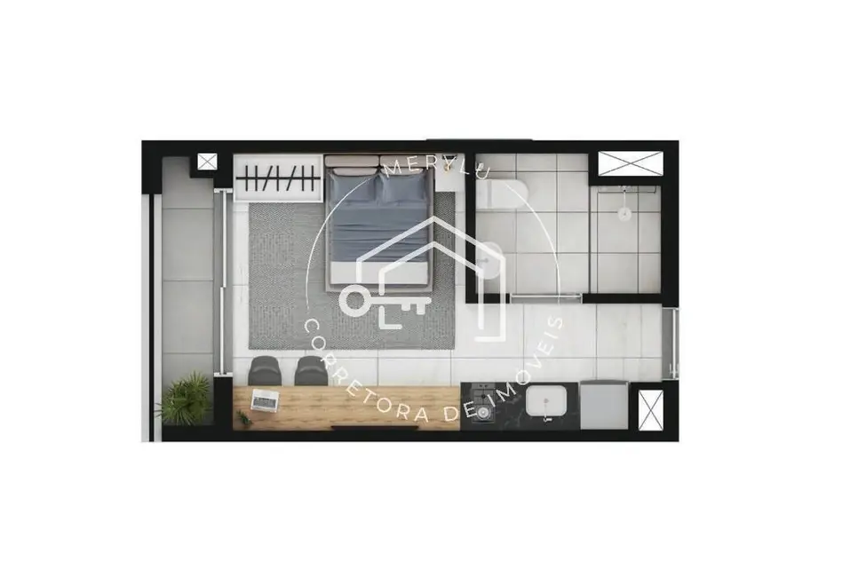 Foto 2 de Apartamento com 1 quarto à venda, 23m2 em São Paulo - SP