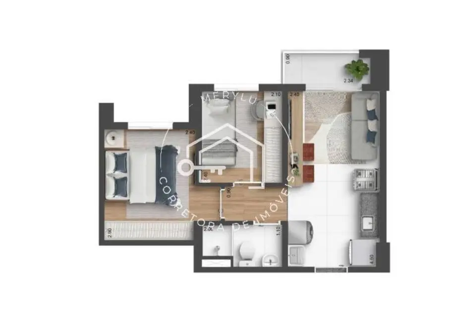 Foto 2 de Apartamento com 2 quartos à venda, 38m2 em Butantã, São Paulo - SP