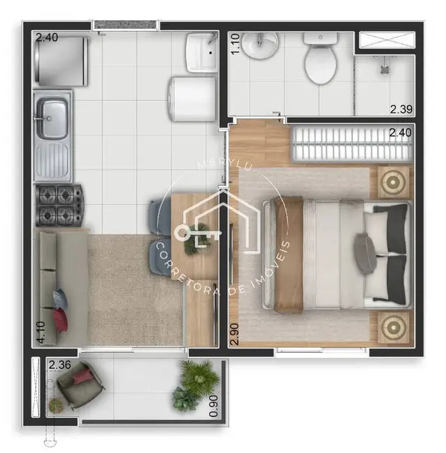 Foto 1 de Apartamento com 1 quarto à venda, 25m2 em Ipiranga, São Paulo - SP