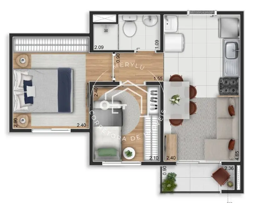 Foto 1 de Apartamento com 2 quartos à venda, 38m2 em Ipiranga, São Paulo - SP