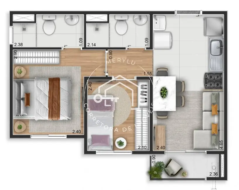 Foto 1 de Apartamento com 2 quartos à venda, 38m2 em Ipiranga, São Paulo - SP