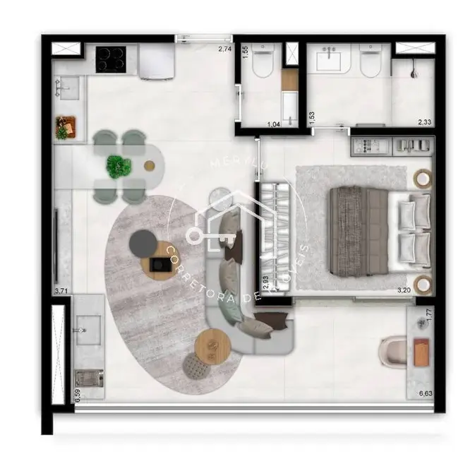 Apartamento com 1 quarto à venda, 48m2 em Vila Clementino, São Paulo - SP - imagem 7 Foto 7 de Apartamento com 1 quarto à venda, 48m2 em Vila Clementino, São Paulo - SP