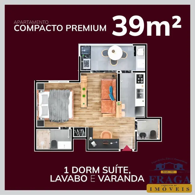 Apartamento com 1 quarto à venda, 39m2 em Vila Carvalho, Sorocaba - SP - imagem 8 Foto 8 de Apartamento com 1 quarto à venda, 39m2 em Vila Carvalho, Sorocaba - SP