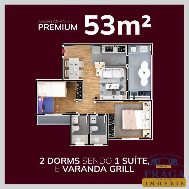 Foto 9 de Apartamento com 2 quartos à venda, 53m2 em Vila Carvalho, Sorocaba - SP