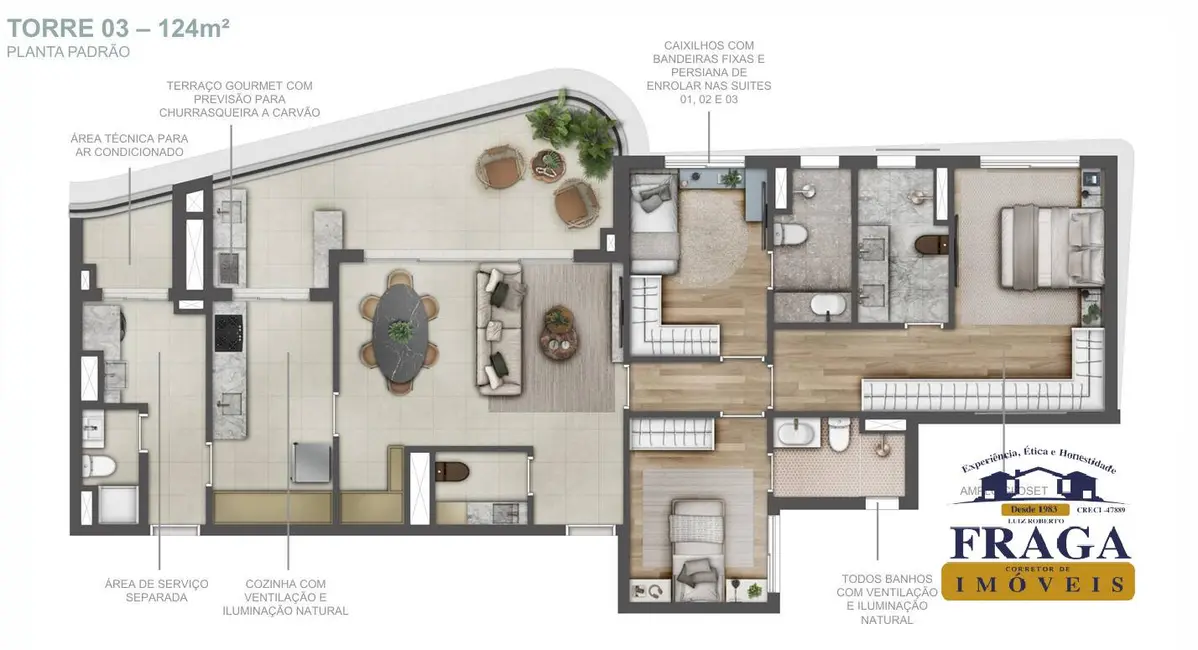 Foto 3 de Apartamento com 3 quartos à venda, 130m2 em Cerâmica, Sao Caetano Do Sul - SP